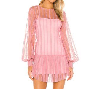 NBD Alma sheer dress and slip